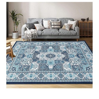 Garvee Washable  Area Rug For Living Room, Large Dining Room Rug Floor Carpet, Non-Shedding Vintage Rugs, Low Pile Non-Slip Rug