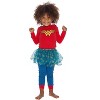 Wonder Woman Girls Toddler Tutu Pajama Set Red - 2 of 4