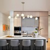 PAKOKULA Modern 8-Light Gold Branch Sputnik Chandelier with Globe Opal Glass Shades - 4 of 4