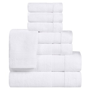 Classic Zero Twist Cotton Medium Weight Ultra-Soft Absorbent Towel Set by Blue Nile Mills - 1 of 4