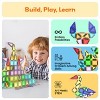 PICASSO-TILES 65pc Nano Magnetic Tile Travel Size Mini Portable Building Blocks Playset with Storage Bag Pouch, STEM Toy for Kids Age 3 and up - 4 of 4