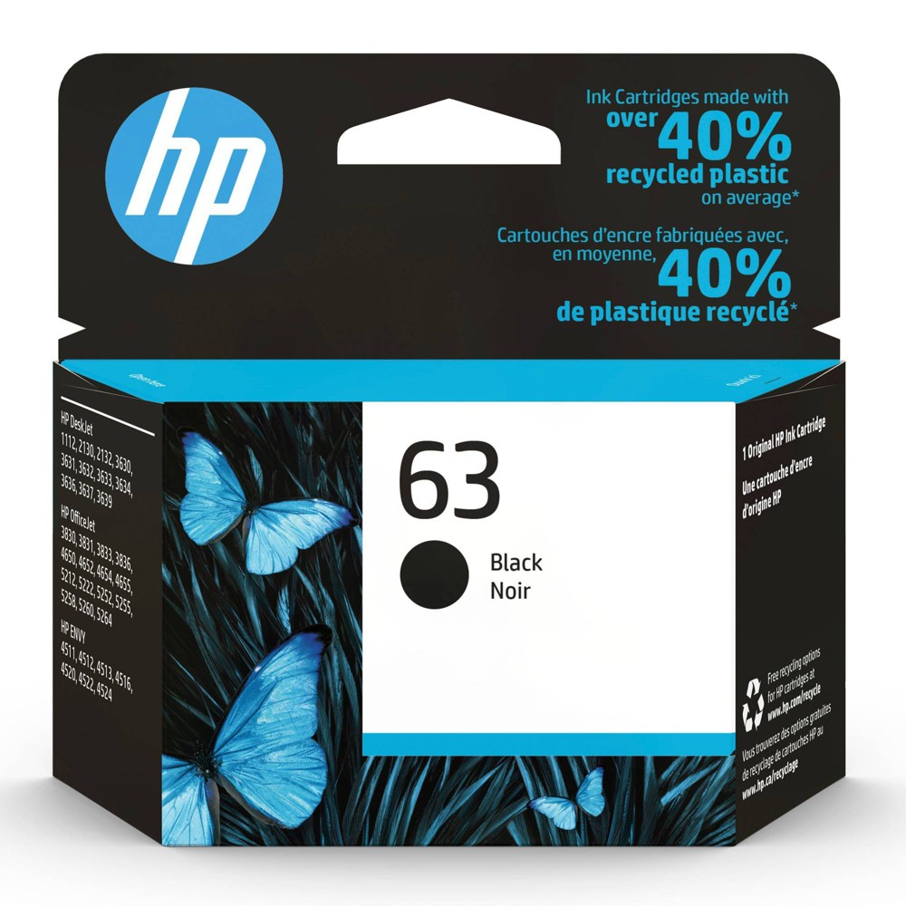 UPC 889296267409 product image for HP 63 Single Ink Cartridge - Black (F6U62AN_140) | upcitemdb.com