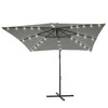 8.2x8.2 FT LED Solar Lighted Patio Offset Umbrella with Fade-resistant - 2 of 4