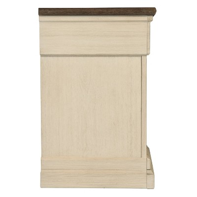 Farmhouse Fresh Two-Tone 1 Drawer Nightstand with USB Ports