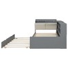 Sapphtopaz Wood Bed Frame with Shelves and Storage Headboard Platform Bed Frame for Bedroom, No Box Spring Needed - 3 of 4