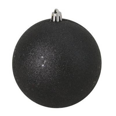Northlight 4" Shatterproof Holographic Glitter Christmas Ball Ornament - Black