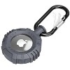 Vena Round TPU Case for Apple AirTag Holder Keychain Cover With Keychain Ring, Gray - 2 of 4