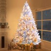 SeaCamel 4FT Silver Pre-Lit Artificial Christmas Tree - 400 Tips, 150 LED Lights (11 Modes), Hinged w/ Metal Stand for Indoor/Outdoor Holiday Decor - 2 of 4