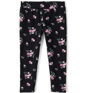 The Children's Place Baby Girls Floral Winter Warm Leggings - 1 of 4