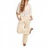 Women's Embroidery Short Sleeve Tie Front Top - AnnieWear - 3 of 4