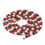 Ornativity Red and Green Wooden Bead Garland - 10'