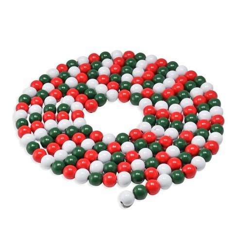 Ornativity Red And Green Wooden Bead Garland - 10' : Target