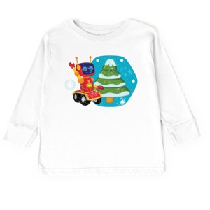 Leo the Truck Robot Holiday - Kids Toddler Long Sleeve Tee - 1 of 3