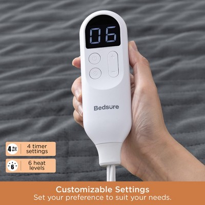 Bedsure Electric Blanket Full Size - Jacquard Shaggy Sherpa Heated Blanket - Thumbnail 3