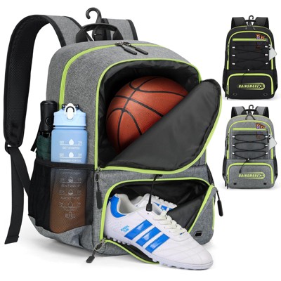 Generic Basketball Bag Backpack with Separate Ball Holder Shoe Compartment Water