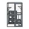 Akoasm 43.3 in. W Outdoor Cat Tree with Double Entrance Door-Gray - 2 of 4
