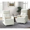 Set of 2 Gina Mid-century Power Remote Recliner with Metal Base| ART OF LIVING DESIGNS - 2 of 4