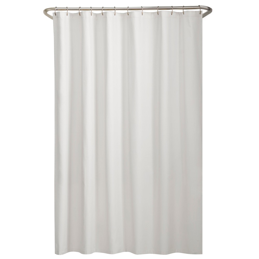 Maytex Fabric Shower Curtain Liner, White