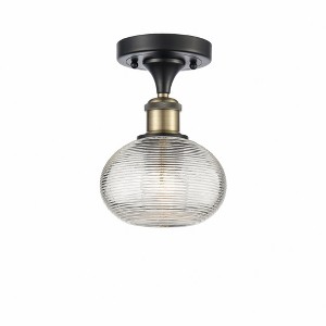 Ithaca - 1 Light Semi-Flush Mount In Industrial Style-8.25 Inches Tall and 6 Inches Wide - 1 of 1