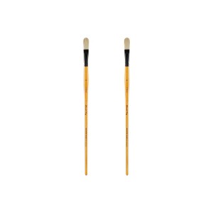 Mimik Hog Professional Synthetic Hog Bristle Paint Brush- Versatile Alternative to Natural Hog Hair Paint Brushes for Oil Painting, Acrylics, Inks, - 1 of 4