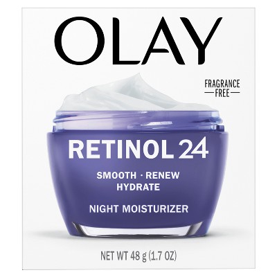 Olay Regenerist Retinol 24 + Peptide Night Face Moisturizer Cream - 1.7oz