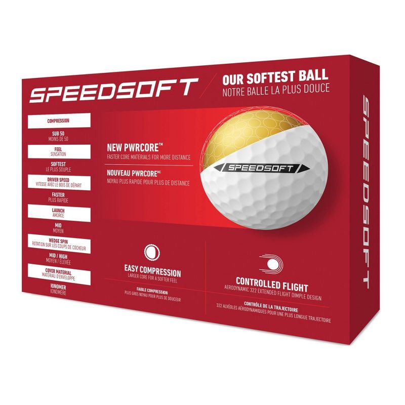 TaylorMade Speed Soft Golf Balls 12bp - White, 4 of 5