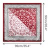 Elerevyo Women's Satin Large Paisley Contrast Color Silk Square Scarf Head Wrap Bandanas 35.4" X 35.4" - 3 of 4