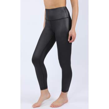 90 Degree By Reflex Interlink Faux Leather High Waist Cire Ankle Legging