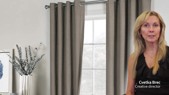 Stockton Grommet Top Blackout Curtain Panel - Thermaplus, 2 of 6, play video