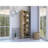 TiramisuBest Linen Cabinet, Five Shelves, One Cabinet, Divisions,Beige - 2 of 4
