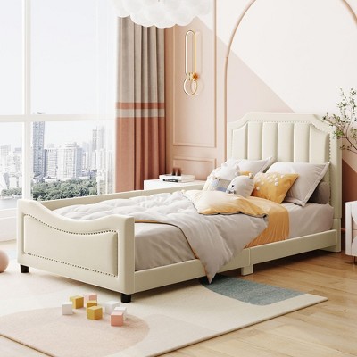 Twin Size Upholstered Daybed, Modern Multifunctional Daybed with Headboard, Platform Bed Frame, Dual-Use Daybed For bedroom Living Room Guest Room