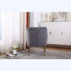 CAVINAS Modern Teddy Fabric Accent Chair, Ergonomic Lounge Chair with Gold Adjustable Legs for Living Room, Bedroom or Home Office - 4 of 4