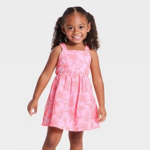 Baby Girls' Embroidered Collection Dress - Cat & Jack Pink 12M