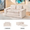 Loveseat Corduroy Convertible Boneless Sofa Bed with Memory Foam, Steel Frame, and No Assembly - 2 of 4