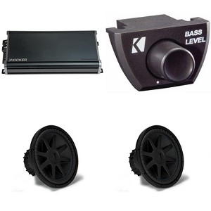 Kicker (2) 44CVX154 CompVX 15" Sub, Dual 4-Ohm & 46CXA18001 Amplifier w/ Bass Knob Bundle - 1 of 4