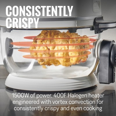 Fritaire 5 Qt Black Electric Glass Bowl Air Fryer