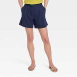 Women's High-Rise Tailored Linen Shorts - A New Day™