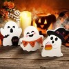 Racxily Halloween Decorations Indoor, Wooden Tiered Tray Decor Table Sign Set of 3, Black Cat Bat Witch Broom Signs Pumpkin Blocks for Party Home - 2 of 4