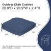 Aoodor Outdoor Dining Chair Cushions Set of 2, Waterproof Patio Furniture Seat Cushions, Outdoor Chair Pads with Ties - 2 of 4