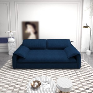 63.8" Queen Size Pull Out Couch 3-In-1 Convertible Sleeper Sofa Bed With Side Storage,Multi-Functional Velvet Loveseat Bed For Apartment-Cuddlewood - 1 of 4