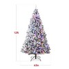 Best Choice Products Pre-Lit Holiday Christmas Pine Tree w/ Flocked Branches, Warm-White & Multicolored Lights - 2 of 4