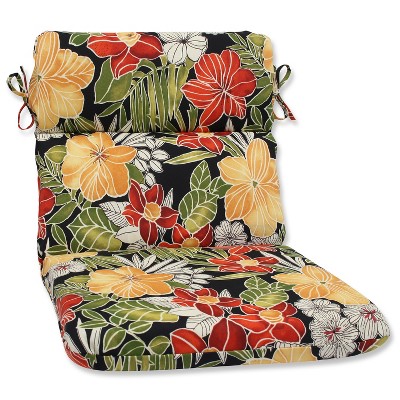 Clemens Outdoor Rounded Edge Chair Cushion - Black - Pillow Perfect