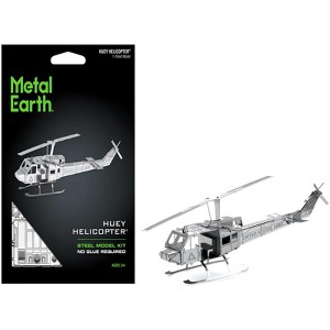Model Kit Bell UH-1 Iroquois "Huey" Helicopter "United States Army" (Easy Difficulty) Steel Model by Metal Earth - 1 of 4