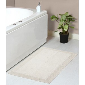 Home Weavers Luxury Collection 100% Cotton Tufted Bathroom Rug, Non-Slip Latex Bath Rug - 1 of 4