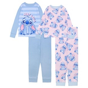 Disney Toddler Girls' 4-Piece 100% Cotton Pajama Sets - 1 of 4