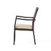 Christopher Knight Home Didicas Outdoor Acacia Wood and Wicker 5 Piece Dining Set with Cushion, Teak/Multibrown - 4 of 4