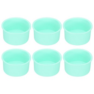 Unique Bargains Round Cake Pans Silicone Cake Mould for Cupcakes Bread 6 Pcs - 1 of 4