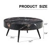 Minimalis Round Coffee Table With Metal Legs,Patterned Coffee Table,Coffee Table Unique,Coffee Table For Living Room -Maison Boucle - 4 of 4