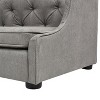 MaseiKar 35" Tufted Wingback Pet Sofa Bed, Medium, Uptown Gray Stain Resistant High Performance Polyester - 3 of 4