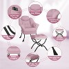 Lazy Chair, Modern Recliner Armchair, Foldable Ottoman and Detachable Cover, Comfortable Cotton Sofa, Iron Frame, Easy Care - 3 of 4